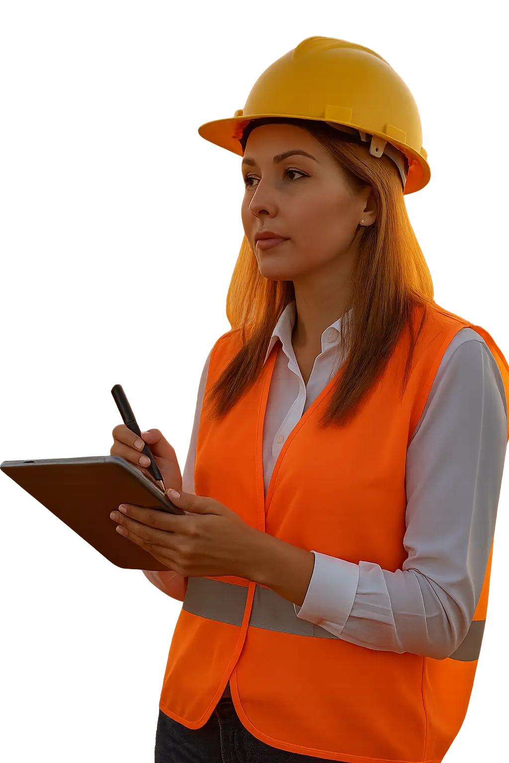 Engineer with hard hat